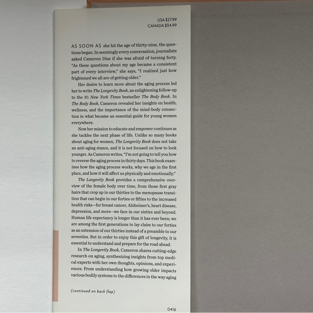 The Longevity Book by Cameron Diaz & Sandra Bark | SIGNED | Hardcover Book - Picture 5 of 12